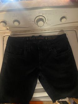 Rock Revival Baldwin Slim Straight Black Jeans Size 36