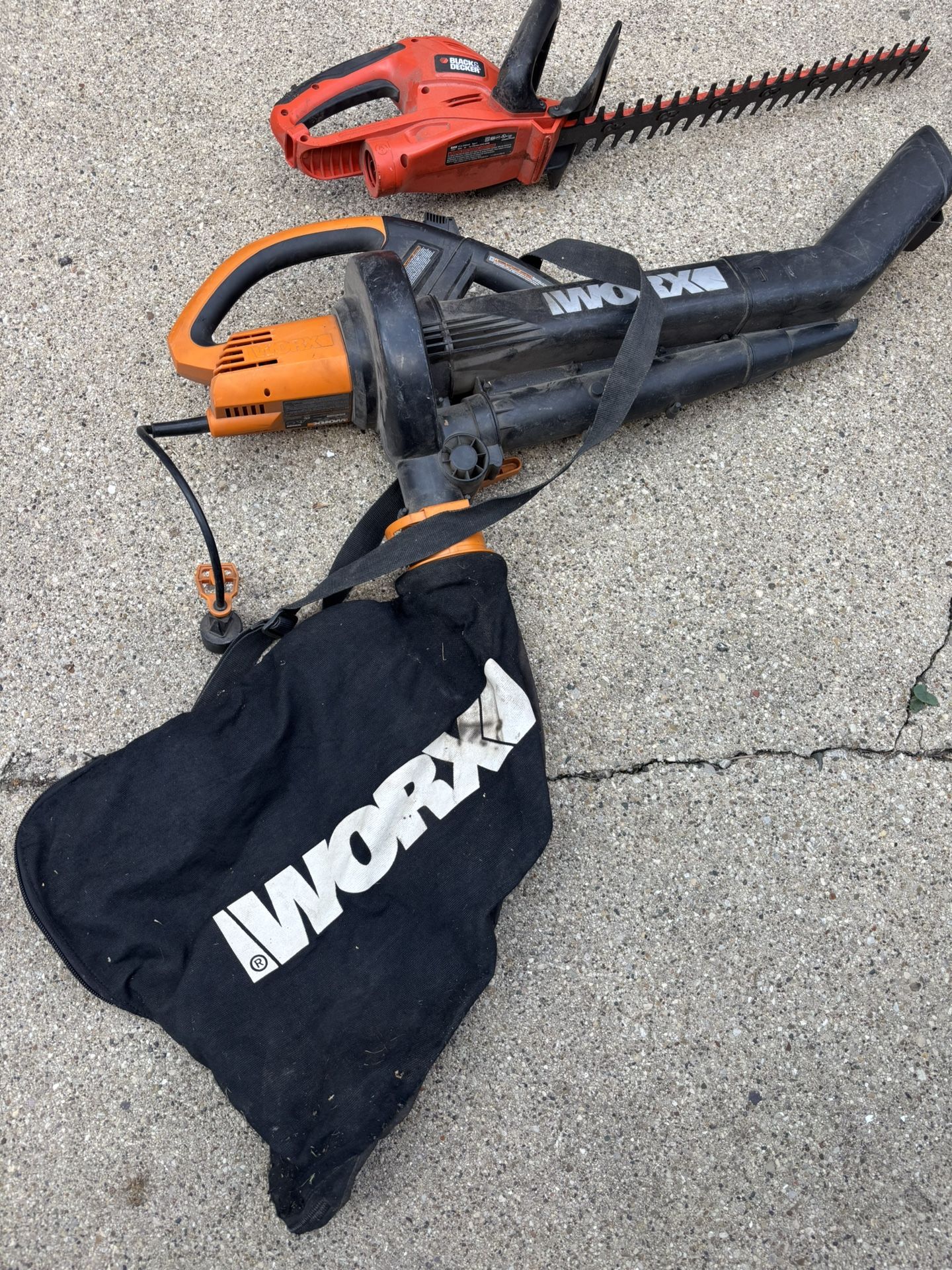 LEAF BLOWER & Bagged Vacuum & HEDGE TRIMMER