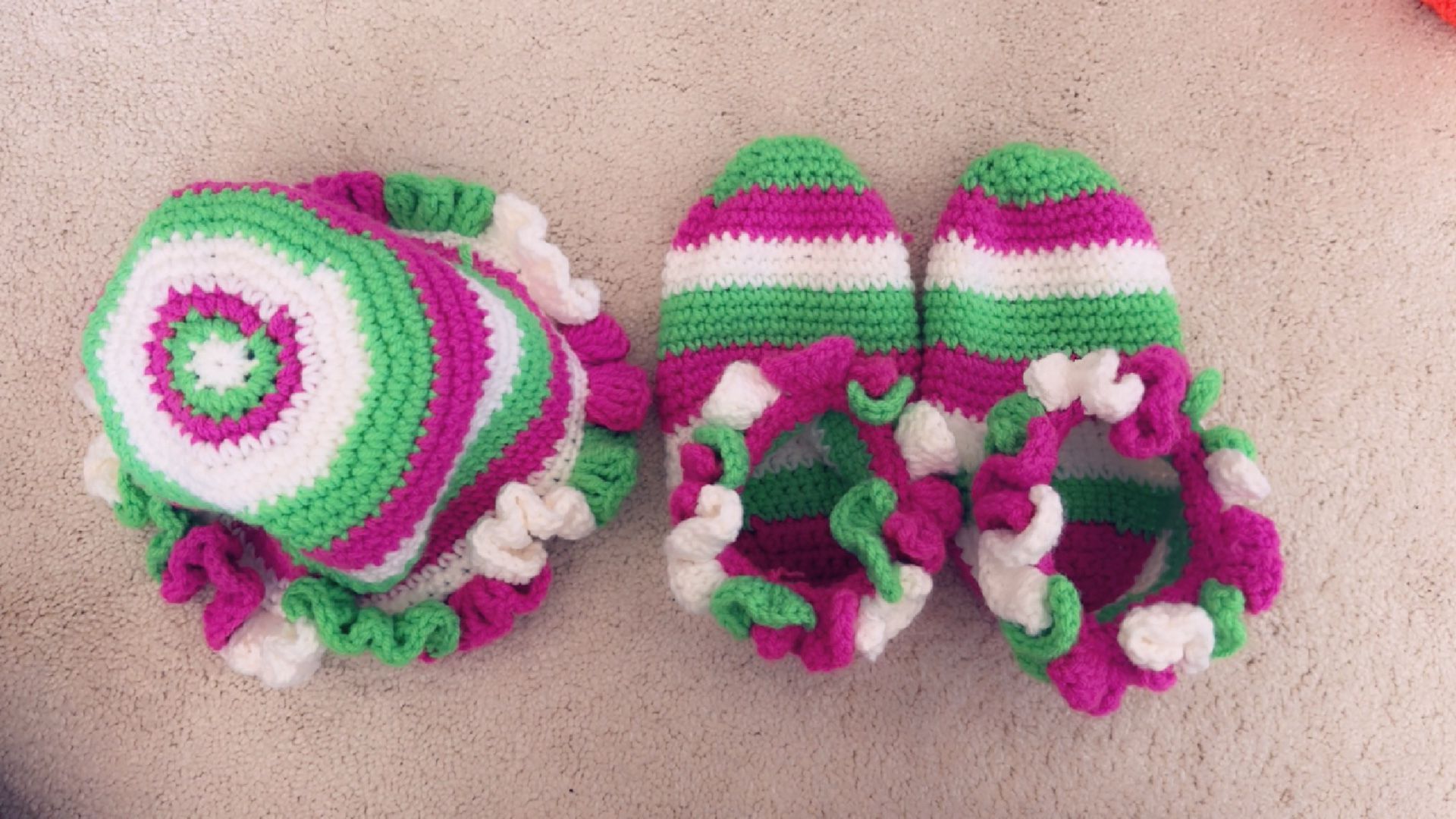 Ruffle Crochet Hat