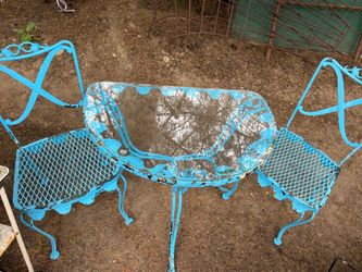 Iron Bistro Table and Chairs