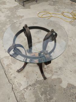 A brass coffee table