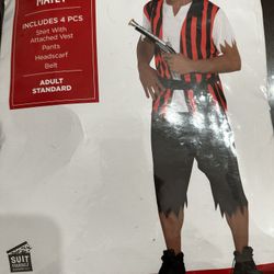 Halloween Costume Pirate Men Size L Adult