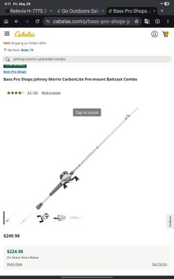 Bass Pro Shops Johnny Morris CarbonLite Baitcast Combo New  $200 Or Best Offer
