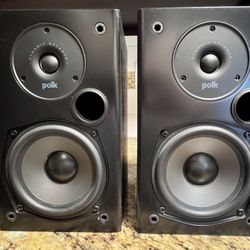 Polk Audio T15 Bookshelf Speakers – Tested & Working – Great Sound 