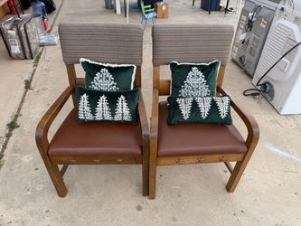 🪑 Set of 2 Rustic Wooden Accent Chairs
