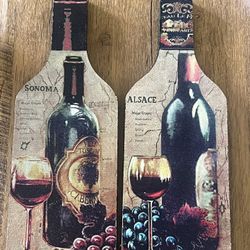 Vintage Wine Theme Wall Decor 6 Total