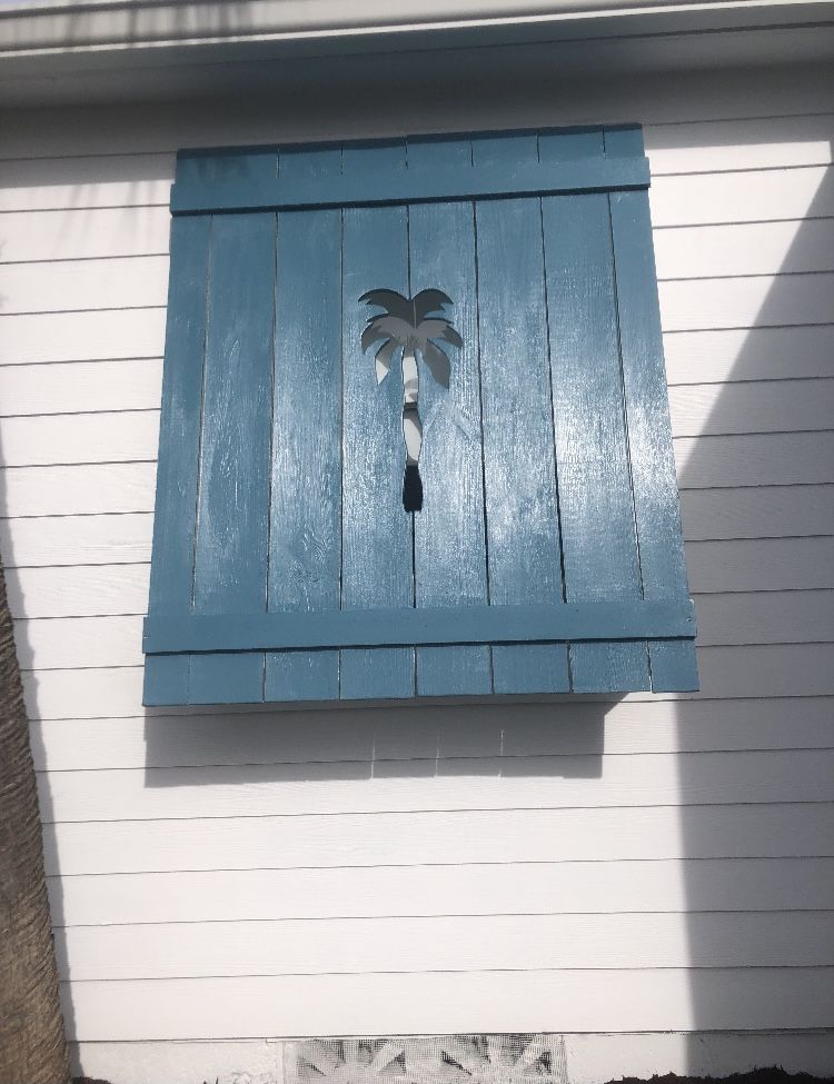 Bermuda Style Shutters With Cut Outs