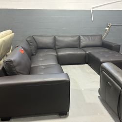 Leather Brown Sectional
