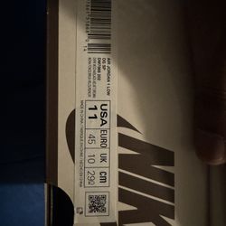 Jordan 1 Lows Travis Scott velvet Brown Size 11