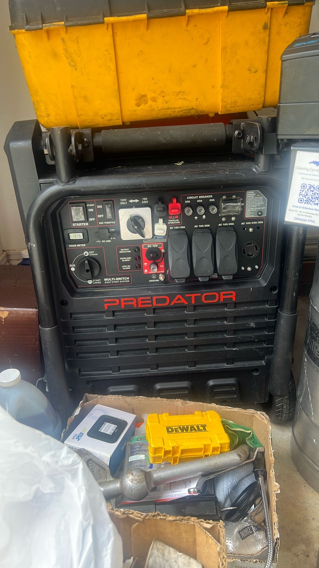 Predator 9500 Power Generator Low Use Changed Oil
