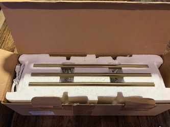 Brand new 3 pack rechargeable battery operated cordless table lamps - gold