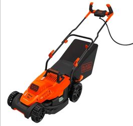 BLACK+DECKER Electric Lawn Mower with Bike Handle, 15-Inch, 10-Amp, Corded (BEMW472BH)