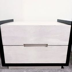 CB2 brand Solid Acacia Wood Nightstand 