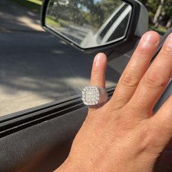 Moissanite Iced Out Ring Size 7