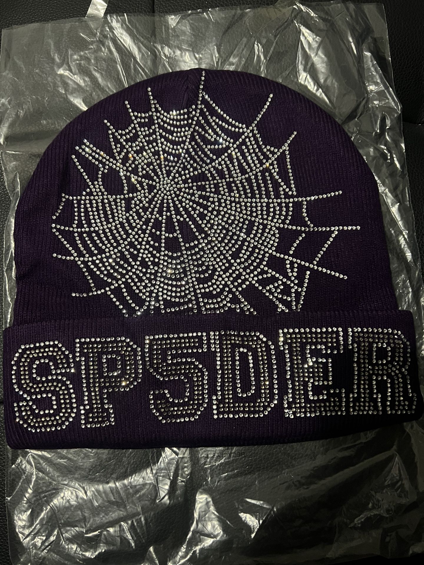 Sp5der Web Rhinestone ‘Purple’ Beanie
