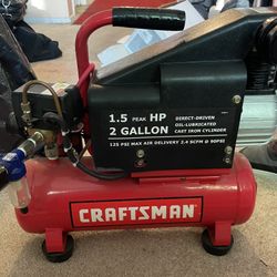 Craftsman 1.5 hp 2 gallon air compressor best sale