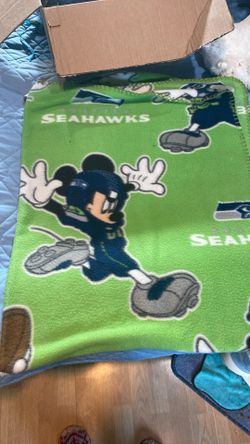 Kids Fleece Mickey Mouse Seahawk Blanket
