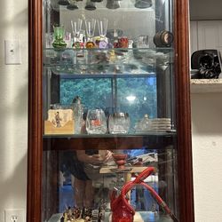 Display Cabinet With Glass Shelves 