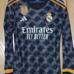 Bellingham #5 Men’s Jersey Long Sleeve Medium Adidas Away Champions League