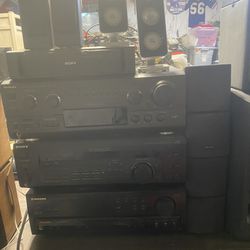 surround sound entertainment system & stereo receiver system with speakers 
