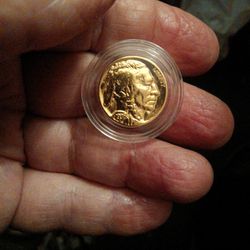 Rare And Vintage 1936 Golden Indian Head Buffalo Nickel