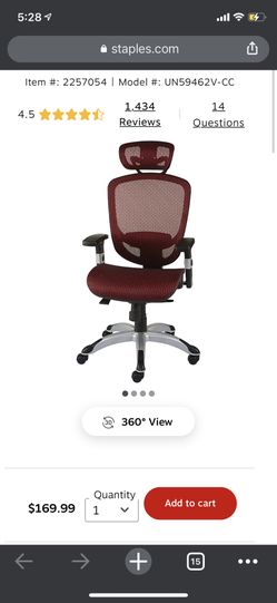 FlexFitâ„¢ Hyken Mesh Task Chair, Maroon