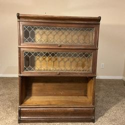 Vintage Beautiful Antique Lawyer’s Bookcase – Quartered Golden Oak
