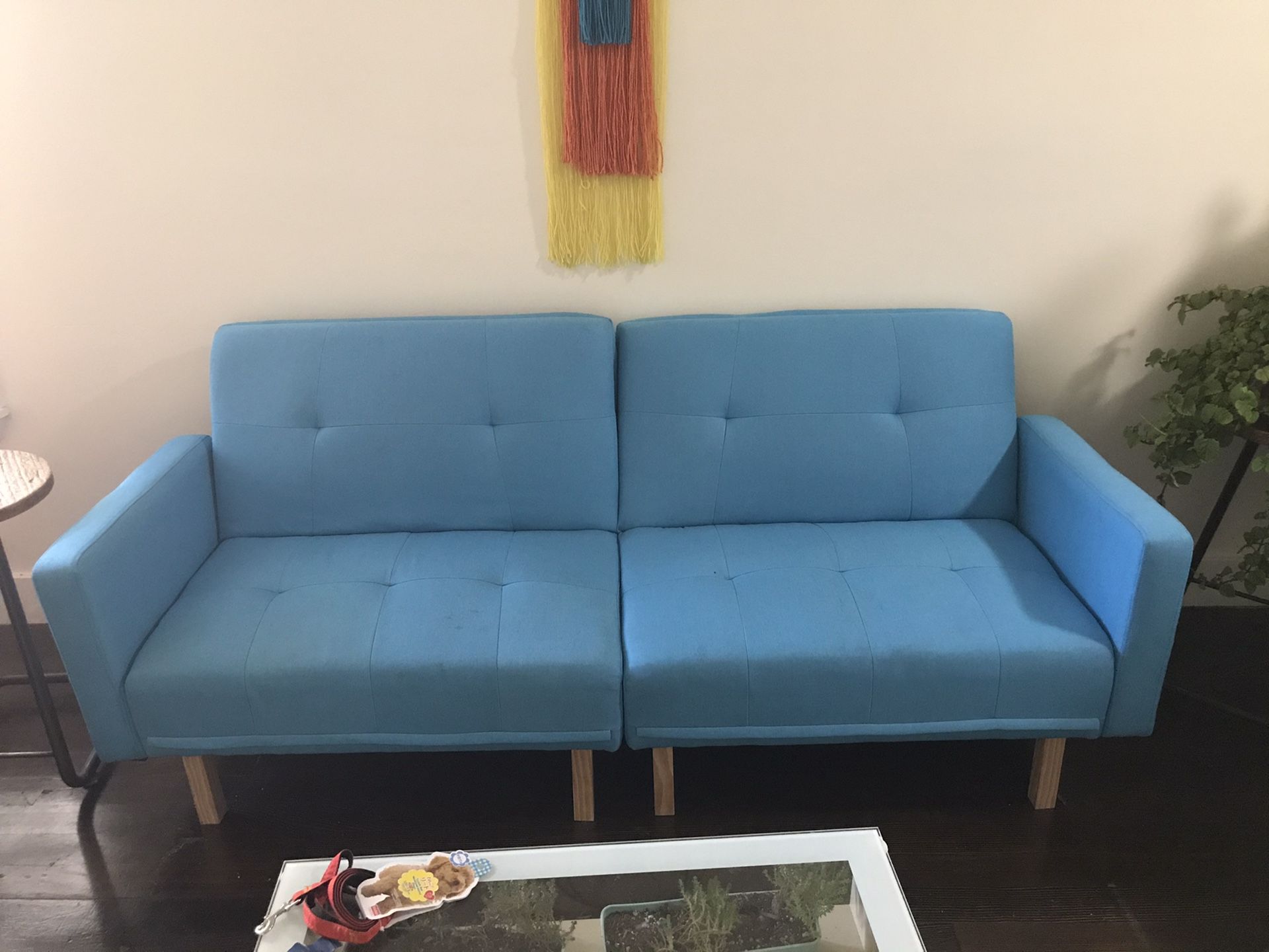 Blue (Turquoise) couch- almost brand new