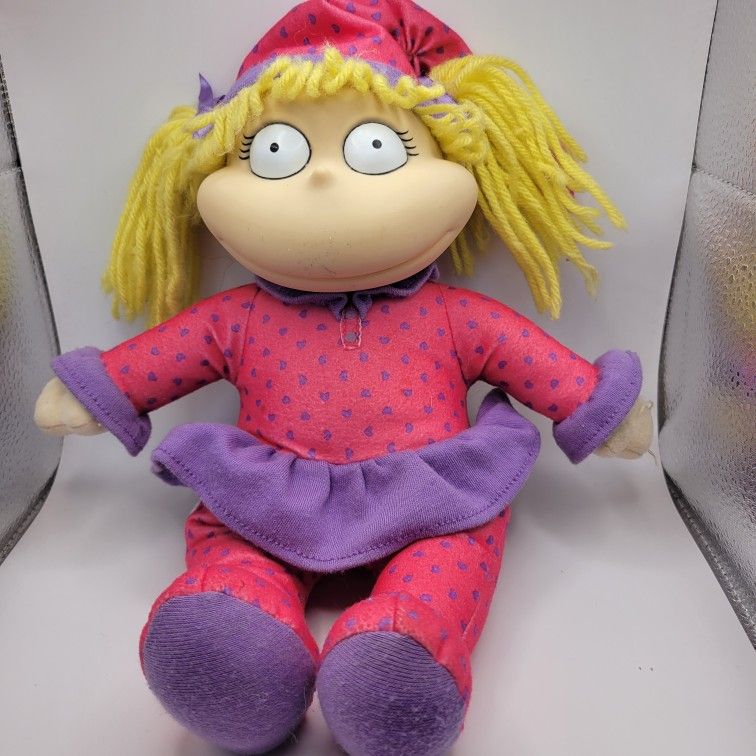Vintage Nickelodeon Rugrats Angelica Plush Slumber Party 12" Doll 1997 Mattel