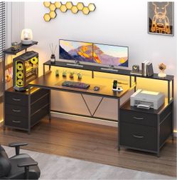Black 63” Computer Gaming Desk