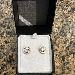Topaz & Diamond Earrings 