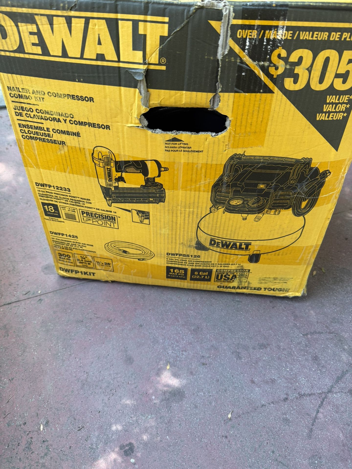 DEWALT Brad Nailer & Heavy-Duty Pancake Electric Air Compressor Combo Kit