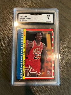1987 Fleer Michael Jordan #2 Sticker GMA 7