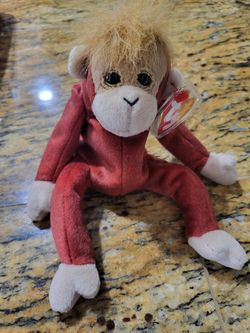 🦧❤️ Ty Beanie Baby "Schweetheart" Orangutan Plush – With Original Tag – Vintage Collectible! ❤️🦧