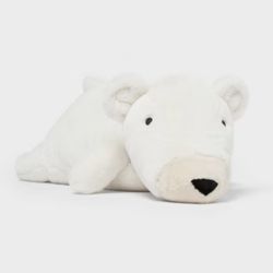 Polar Bear Weighted Plush Kids’  Throw Pillow White - Pillowfort 