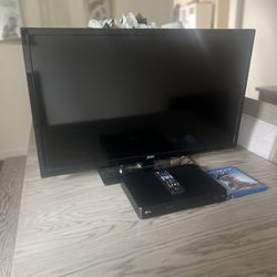 32” TV, Blu-ray DVD And One Blu-ray DVD (everything Works Perfectly)