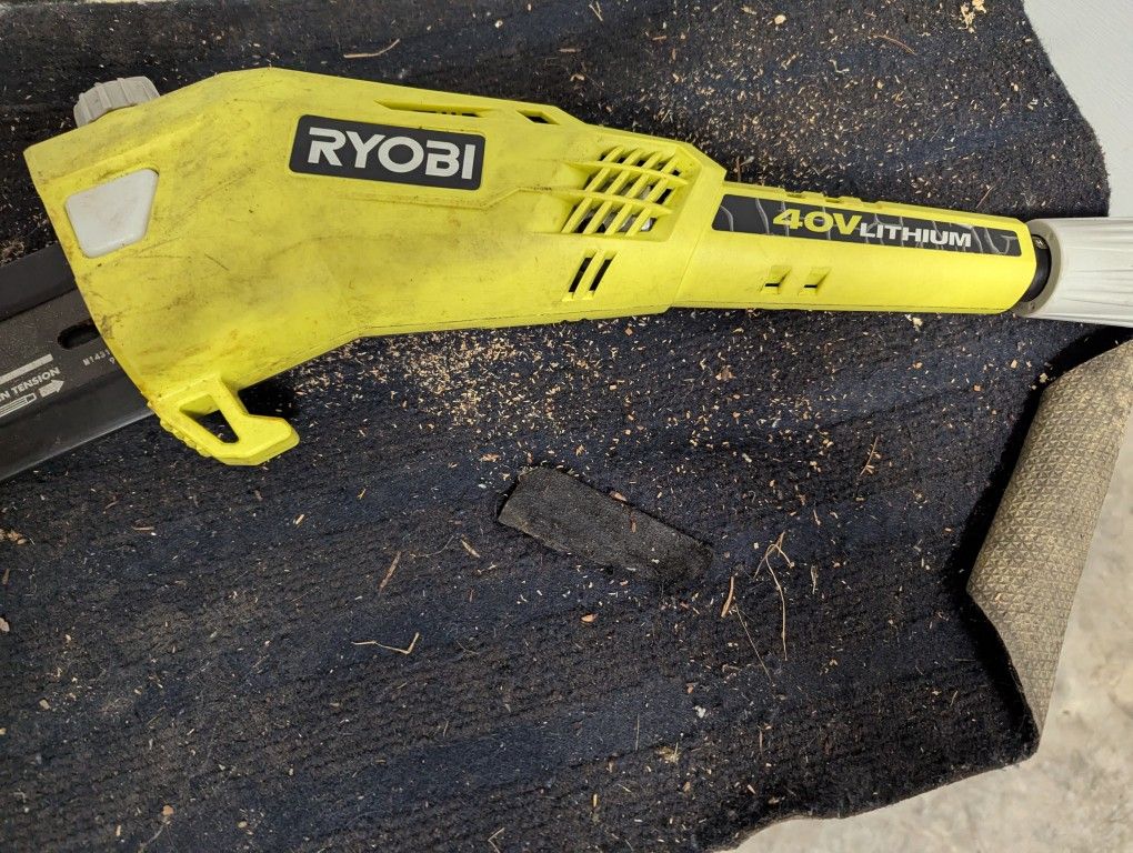 Ryobi Trimmer /Saw. For Parts. Only Saw/Motor . Battery Holder Missing