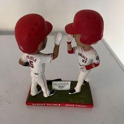 MIKE TROUT & ALBERT PUJOLS LOS ANGELES ANGELS 40 HR BOBBLEHEAD 