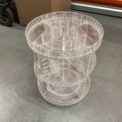 3 Tier Clear Acrylic Customizable Turntable 