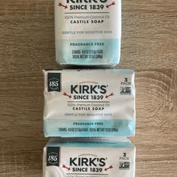 Kirks 100% Premium Coconut Oil Castile Soap