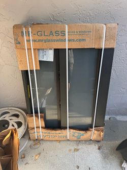 MR Glass Impact Window 35.75” x 25.5” Bronze Frame