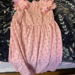 Pink flower dress/blue shorts/unicorn white shirt