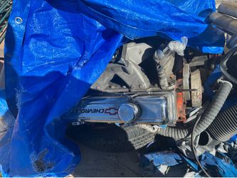 Chevrolet v8 engine block with transmission