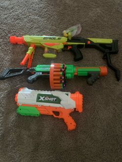 Nerf gun s and water gun