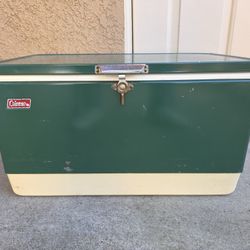 Vintage 70s Green Coleman Ice Chest Cooler