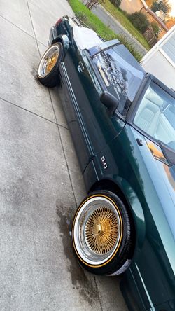 16” gold wire wheels on vogues