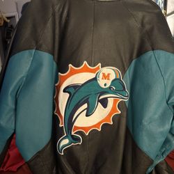 Throw Back Miami Dolphins Bomber Jacket 