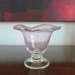 Pink Hand-blown Glass Vase
