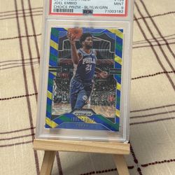 Joel Embiid Prizm Choice PSA 9 Sixers