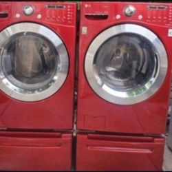 LG  SET WASHER AND GAS DRYER BIG CAPACITY/GOOD CONDITION WORKING 